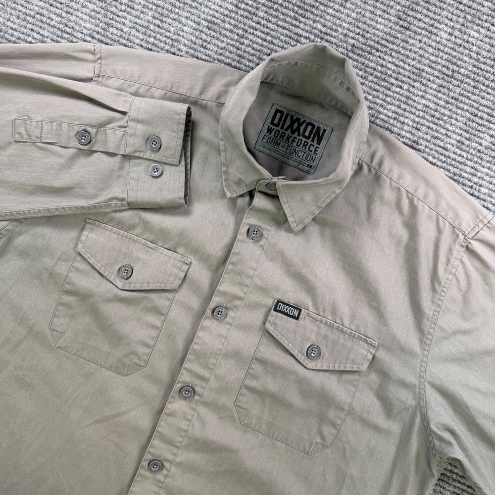 Dixxon Workforce Form and Function Shirt Mens Large Gray Long Sleeve